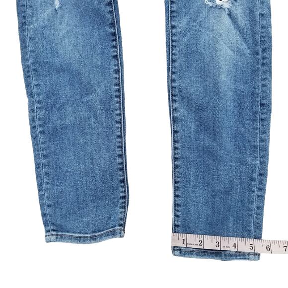 Distressed Jeans AEO Size 4 Super Stretch Denim American Eagle Outfitters Skinny - Picture 3 of 10